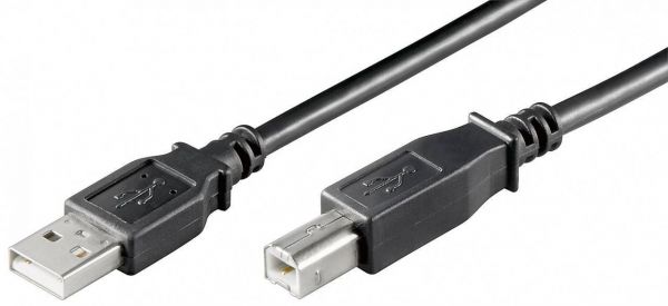 USB 2.0 Hi-Speed Kabel 3m, Schwarz